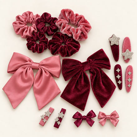 Gift Bag Velvet & Satin – Cranberry e Rosa