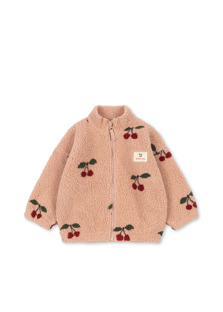 Bomber Teddy con ciliegie - blush