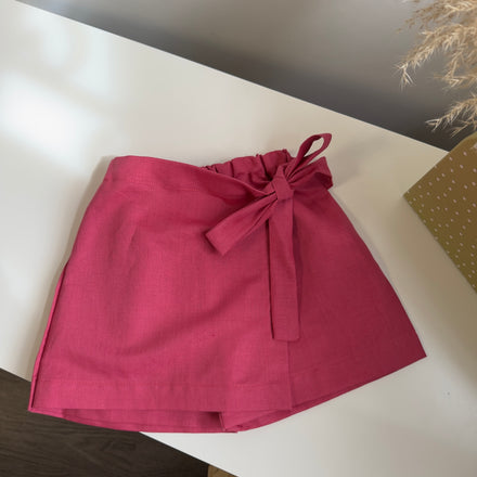 Gonna pantalone in cotone con fiocco – design portafoglio, pratica e raffinata