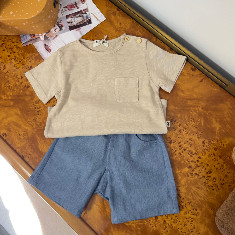Esempio: Pantaloncino in chambray denim – morbido, versatile e facile da abbinare