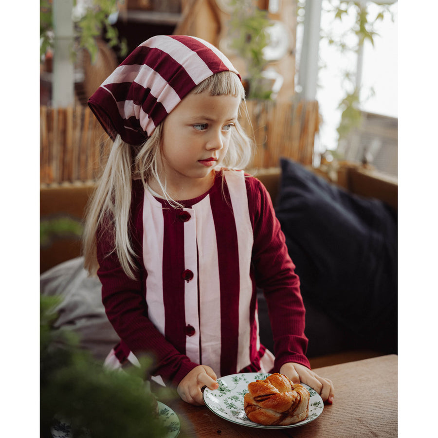 Kota Scarf – Sciarpa in Cotone burgundy stripe