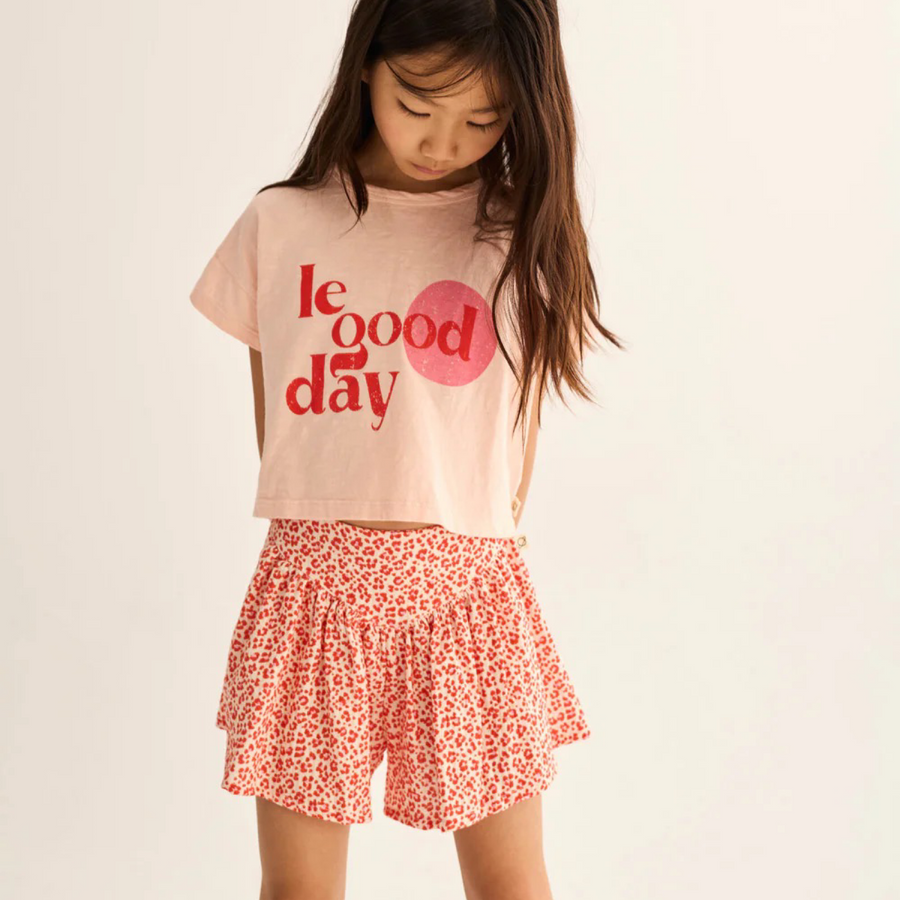 T-shirt aura in cotone fiammato