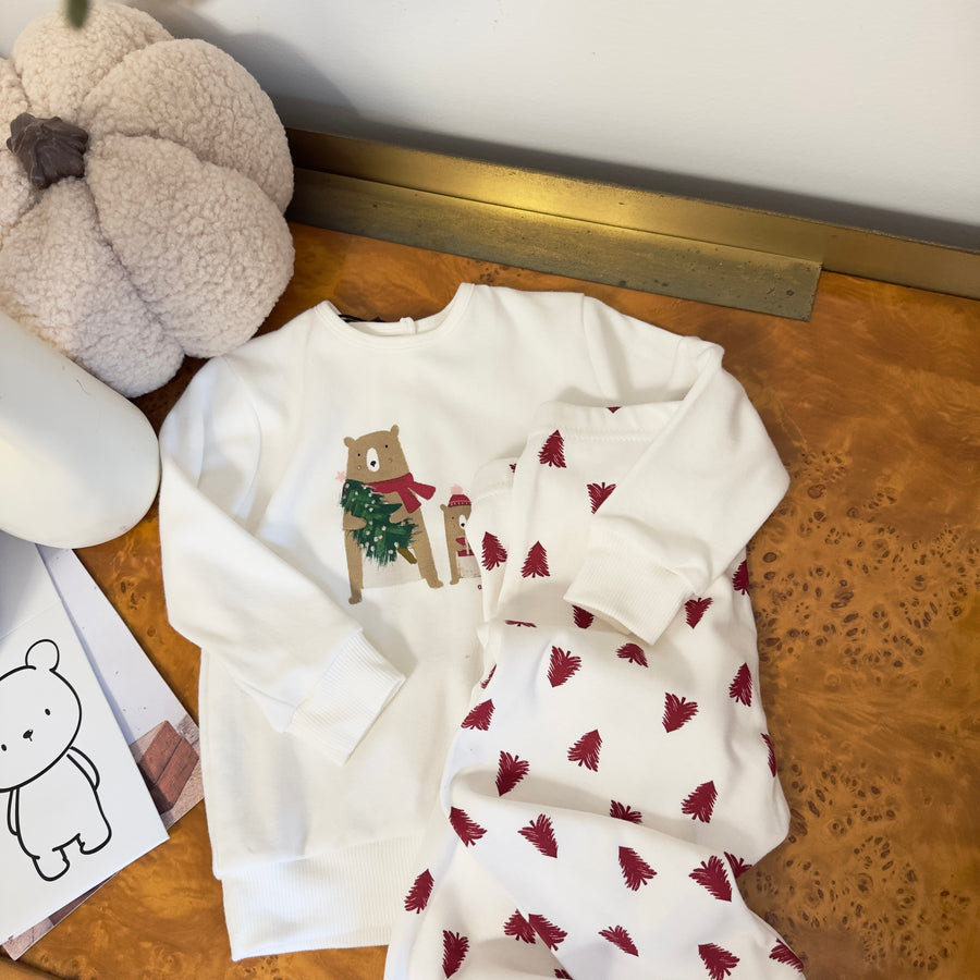 Set basic orsetti con l’albero di Natale