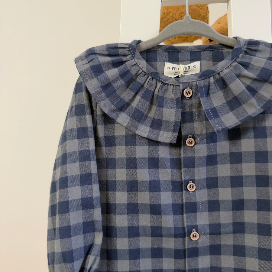 Camicia a quadretti navy