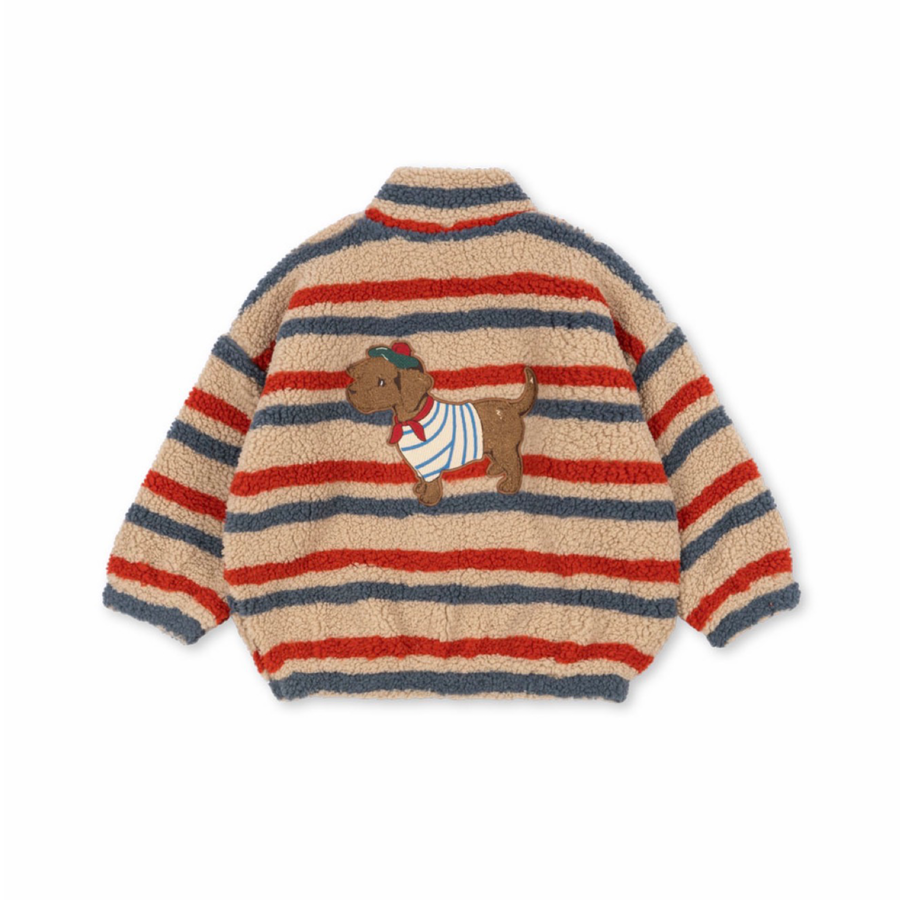 JODY EMBROIDERY TEDDY JACKET - bomber rigato