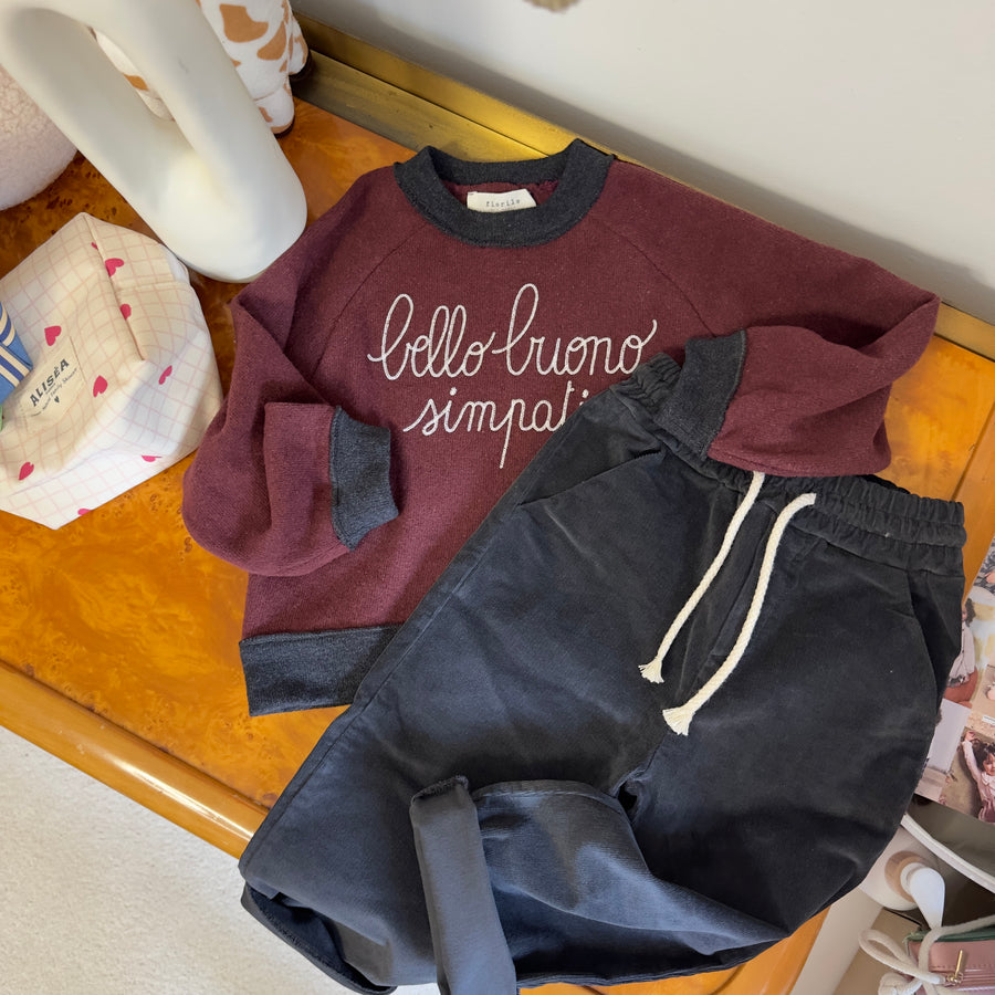 Pantalone in micro velluto lavagna  – Versatile e raffinato