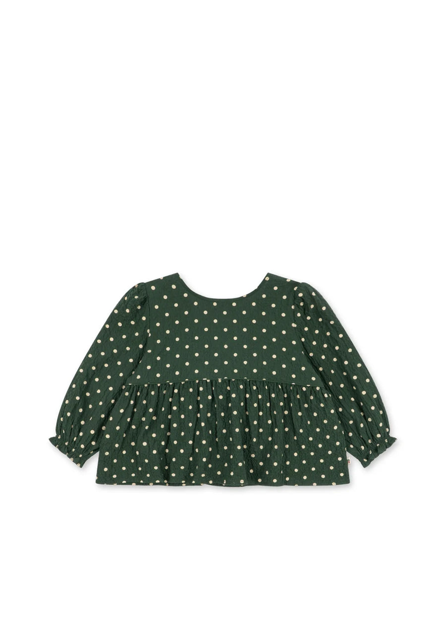 Blusa in cotone organico con fiocco –Elin