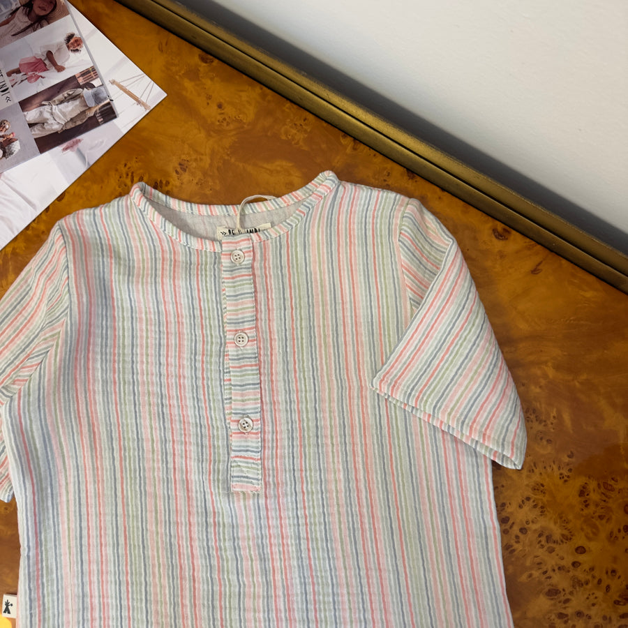 Polo in Mussolina di Cotone a Righe Colorate – Morbida, Leggera e Versatile