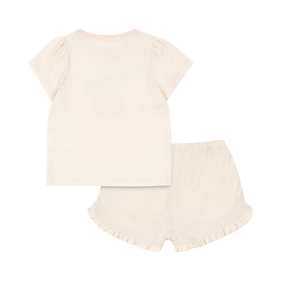 Completo in cotone organico con ciliegine - facile ed estremamente versatile