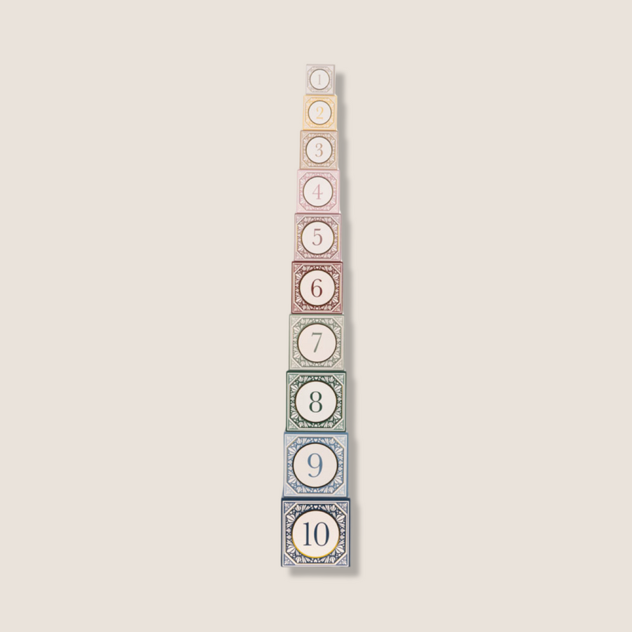 Set di cubi impilabili 1-10