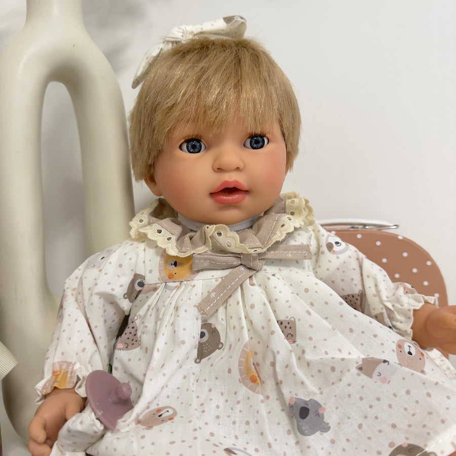 Reborn Noa – Bambola 45 cm con arti in vinile, corpo morbido