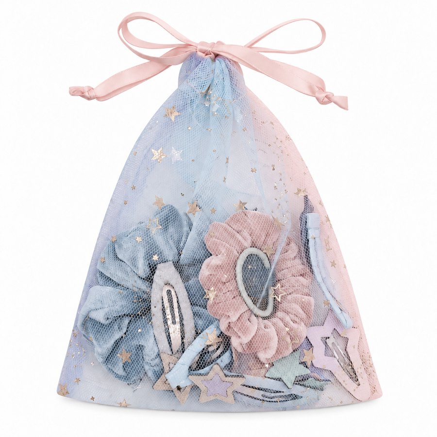 Pochette Dreamy Pastel con accessori capelli