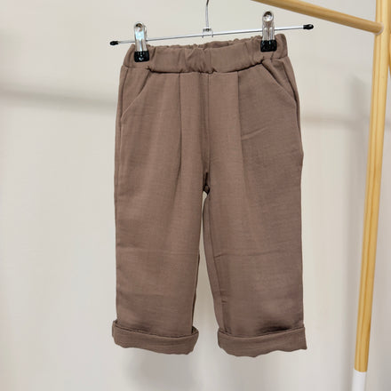 Pantalone in cotone organico - taupe