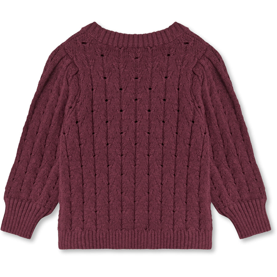 Blusa Bon traforata in misto Cashmere