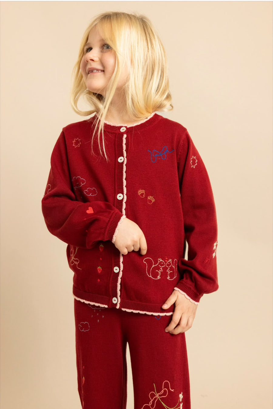 Cardigan Agnes – Dark Cranberry