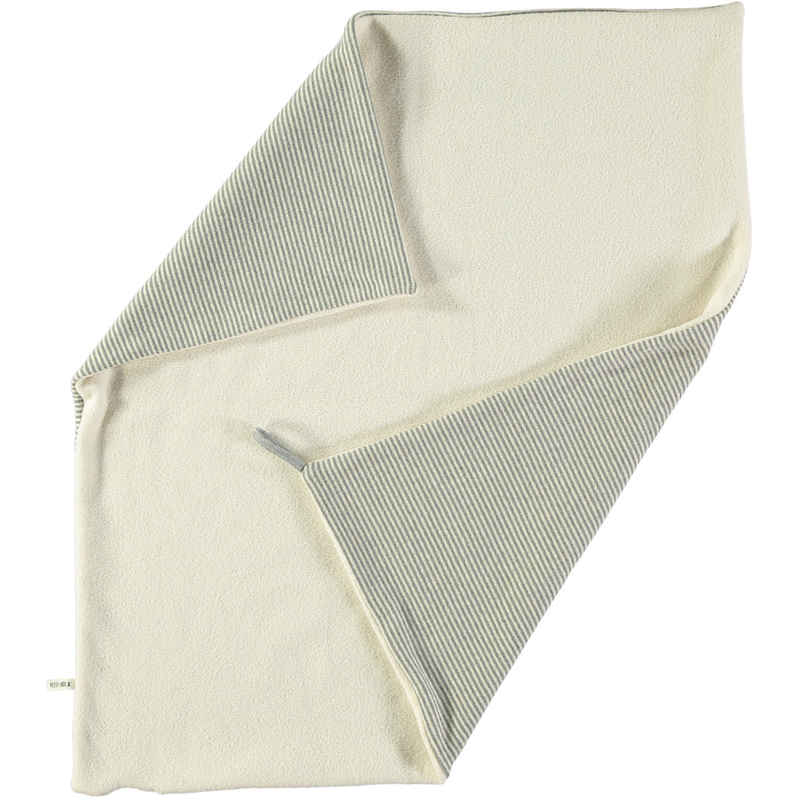 Coperta Reversibile in caldo cotone millerighe cenere e latte – Lato Spugna Morbidissima