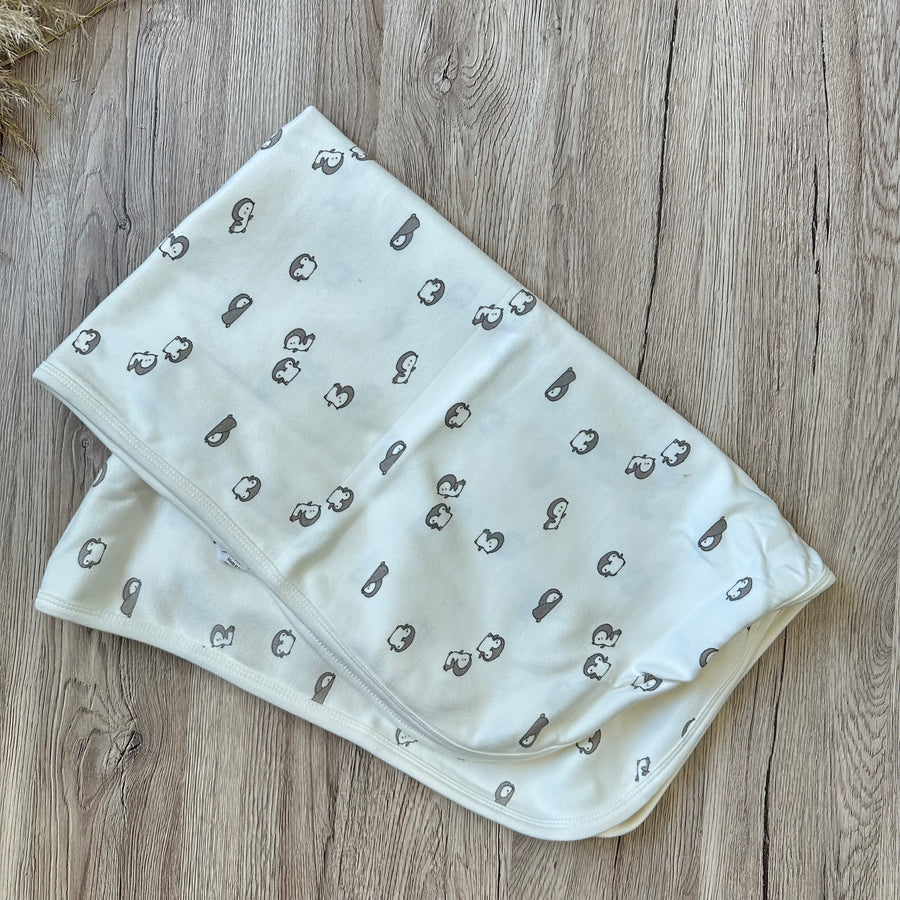 Copertina Pinguini in jersey di cotone – 90 × 60 cm -4 stagioni