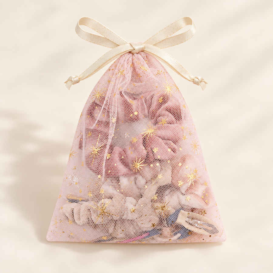 Pochette Pretty in Pink con accessori per capelli