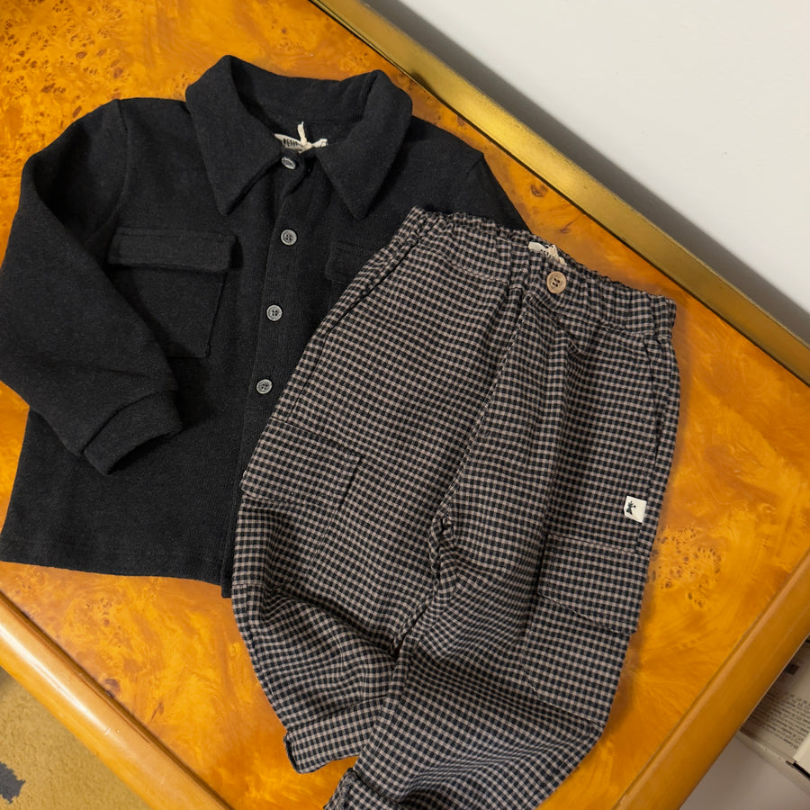 Cardigan - camicia antracite