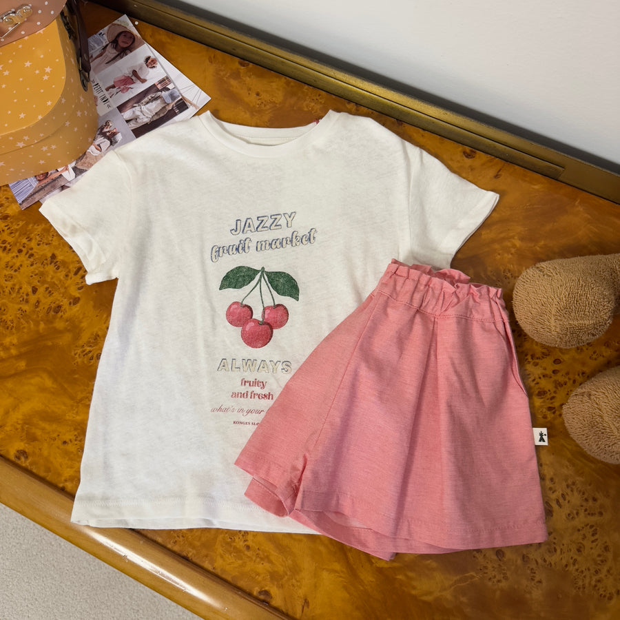T-Shirt Fiammata in Cotone Organico e Lino – Maglia Traspirante, Leggera e versatile
