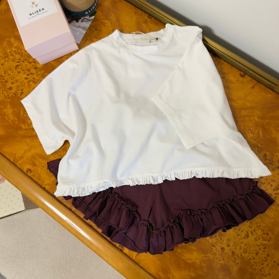 Pantaloncino in morbodissimo jersey di cotone - Borgogna