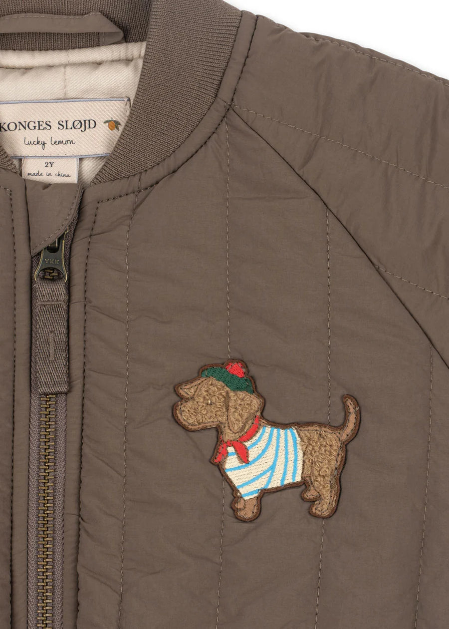 JUNO TERRY BOMBER JACKET - bomber bassotto walnut
