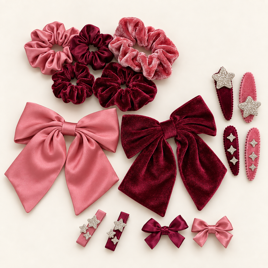 Gift Bag Velvet & Satin – Cranberry e Rosa