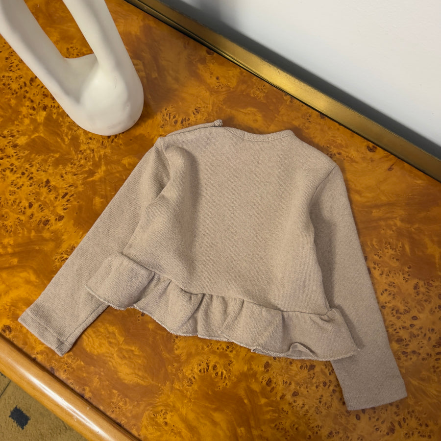 Maglia svasata in caldo cotone avena