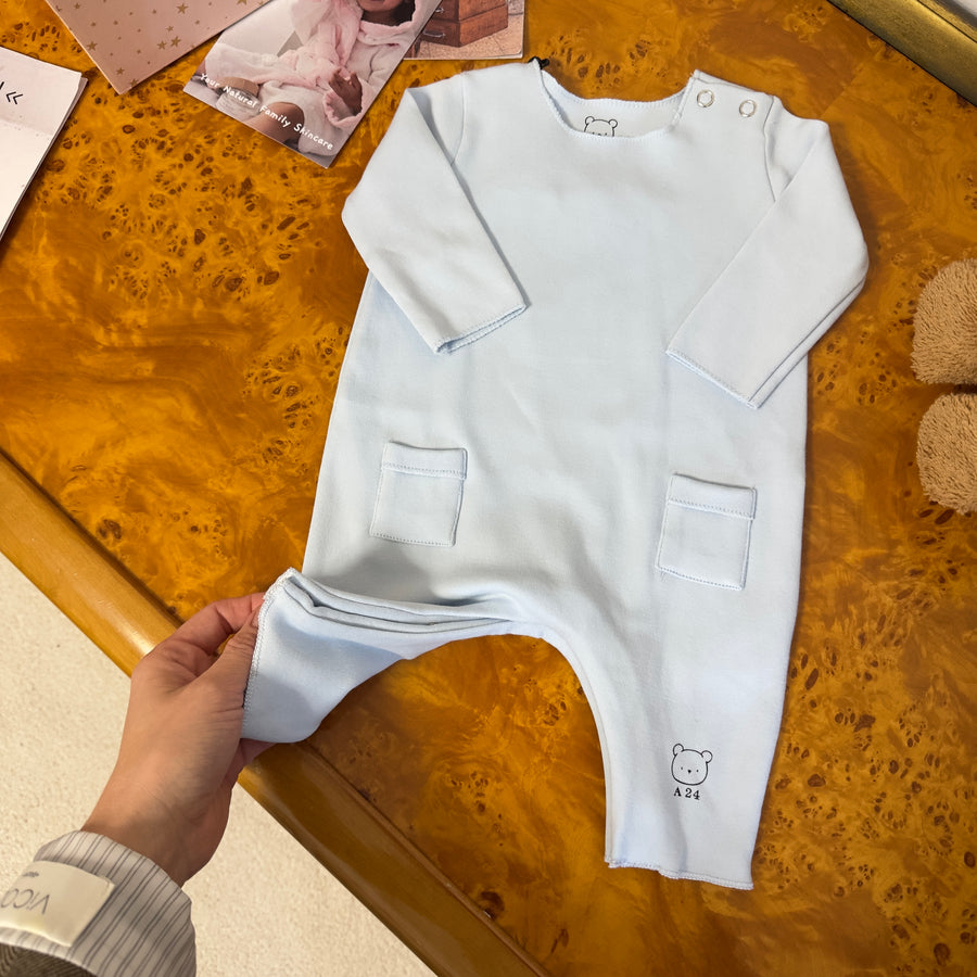 Tutina in jersey di cotone con tasche cielo - perfetta per ogni stagione