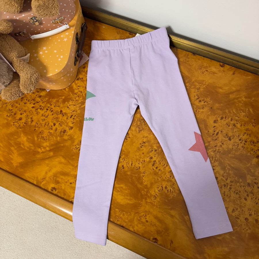 Star legggings - light purple