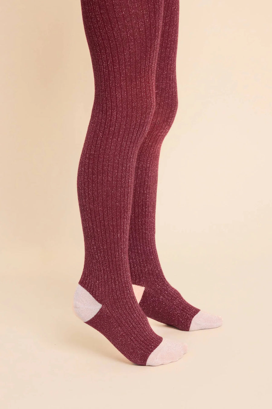 Vera Tights 2-Pack – Collant in Cotone -Cranberry & Pink Glitter