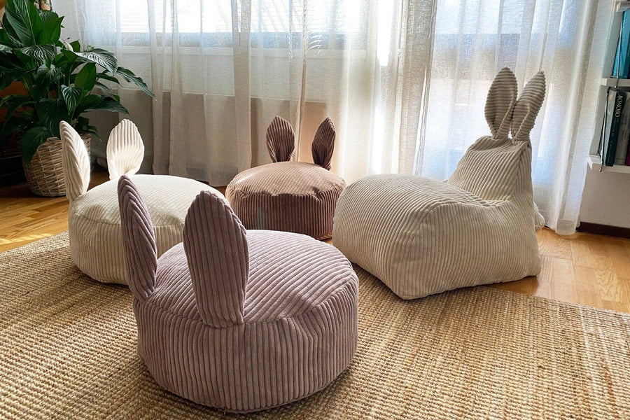Pouf BUNNIE a sacco in velluto a coste