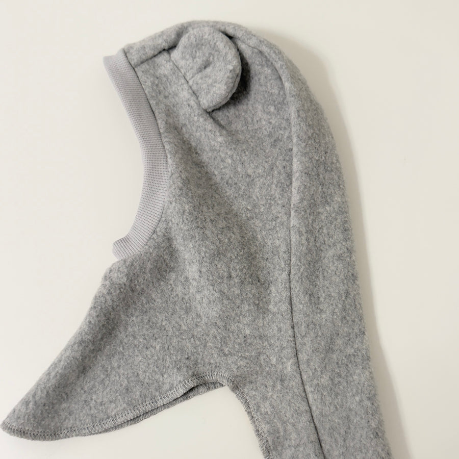 Balaclava in pile di cotone organico light gray