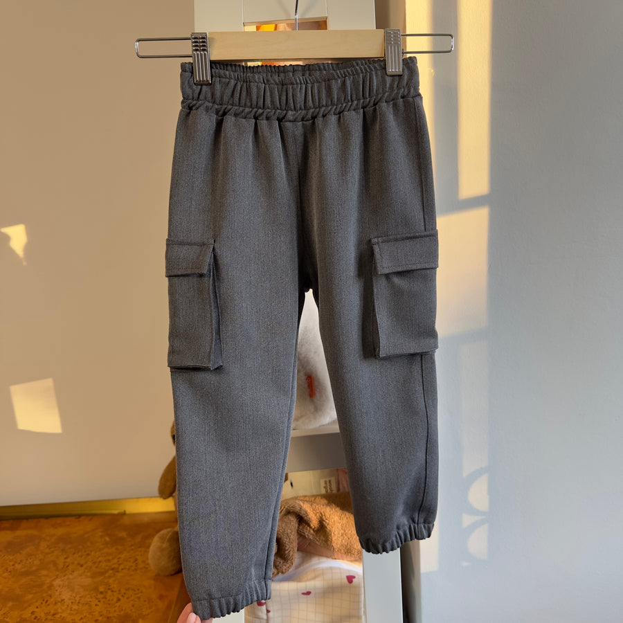 Pantalone cargo in vigogna - comodo morbido e super pratico