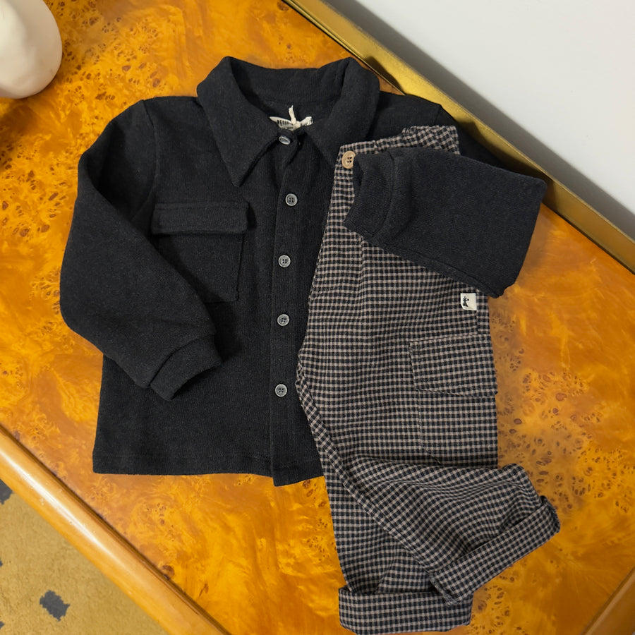 Cardigan - camicia antracite