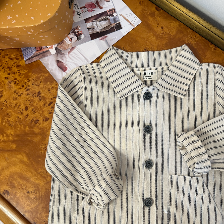 Giacca in cotone e lino a righe – elegante e super versatile