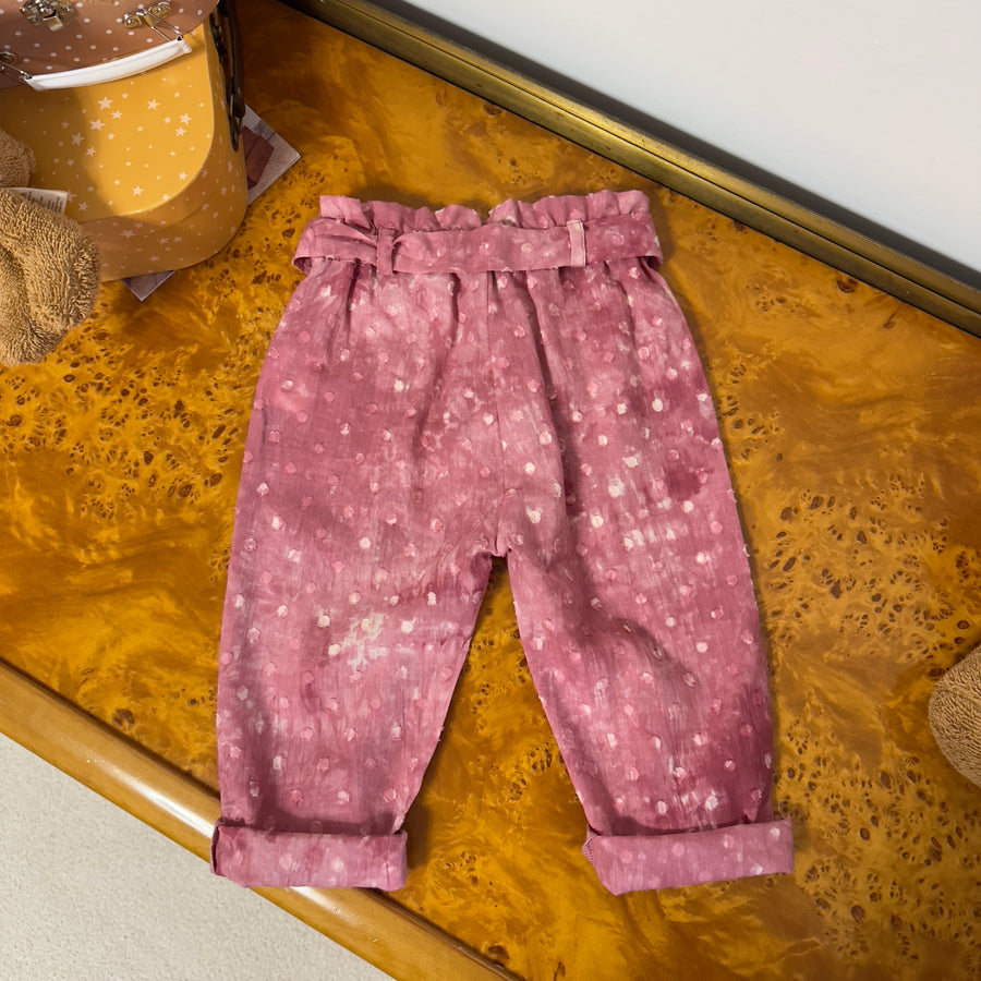 Pantalone in mussola di cotone rosa ciliegia – Leggero, fresco e raffinato
