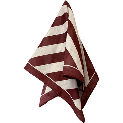 Kota Scarf – Sciarpa in Cotone burgundy stripe