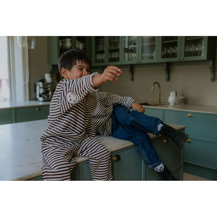 Pantalone Alvin Stripe Coffee Bean/Sandshell