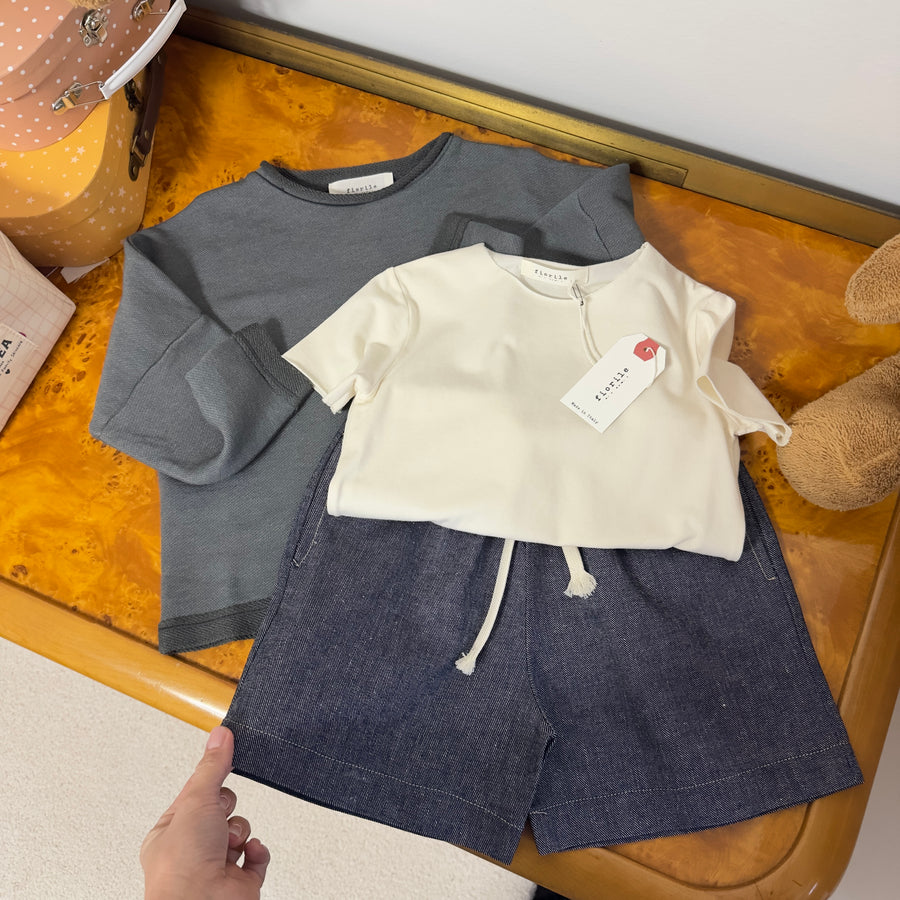 Pantaloncino in denim morbidissimo - con la coulisse