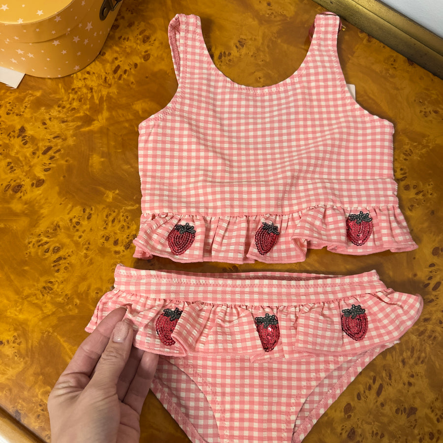 Etta bikini- Vichy rosa e fragoline