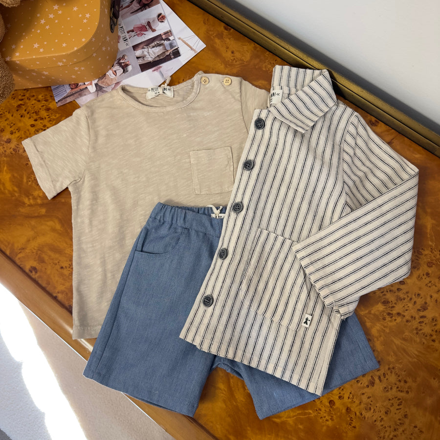 Giacca in cotone e lino a righe – elegante e super versatile