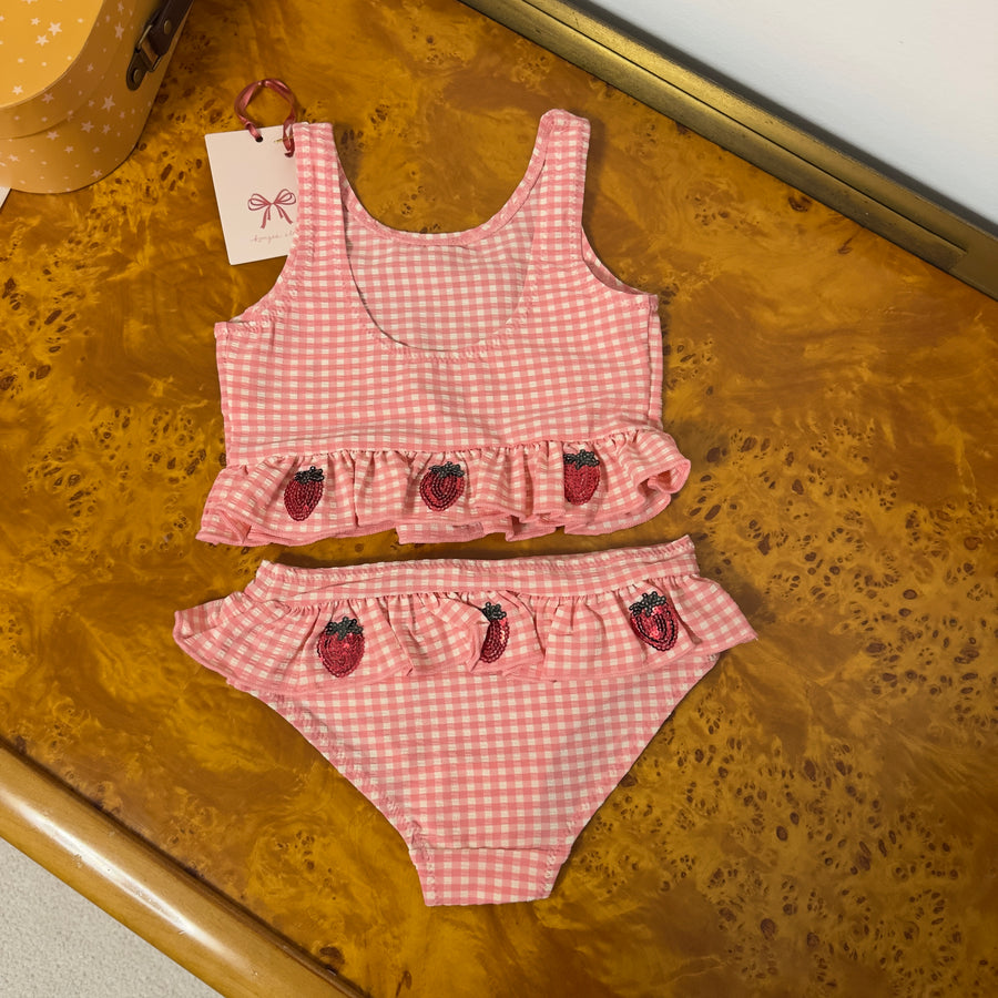 Etta bikini- Vichy rosa e fragoline