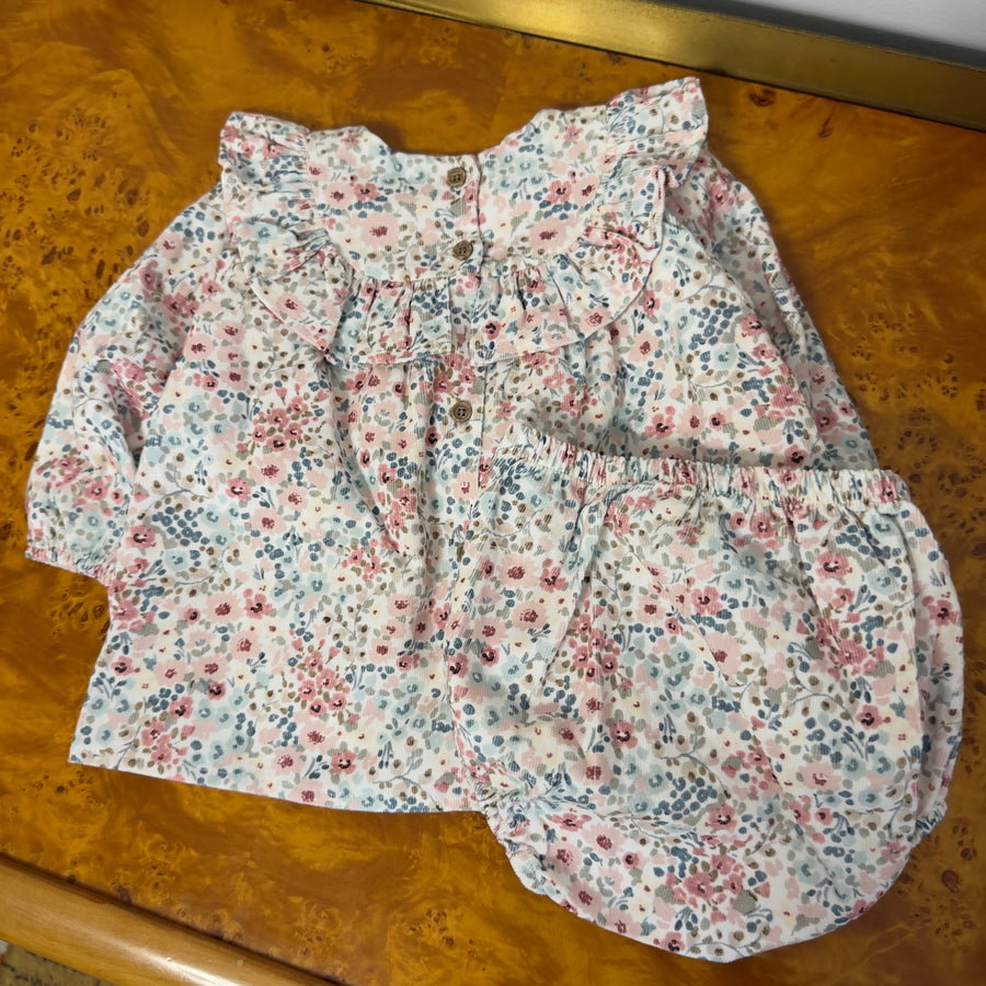 Completo blusa e culotte fiori di bosco