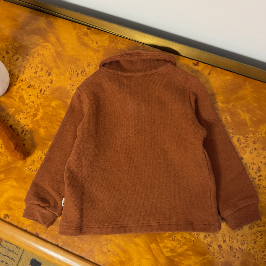 Maglione ginger con collo a scialle