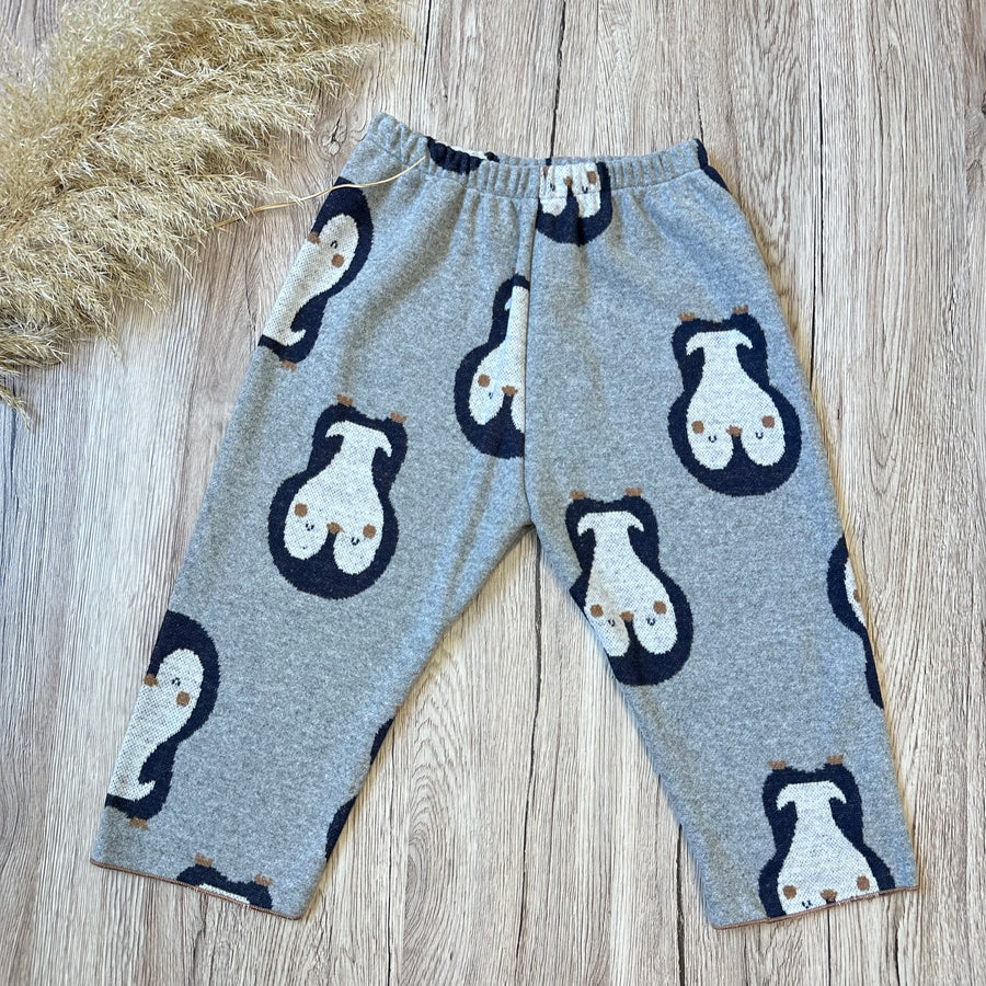 Pantalone in caldo cotone con pinguini - morbidezza e comfort assoluto