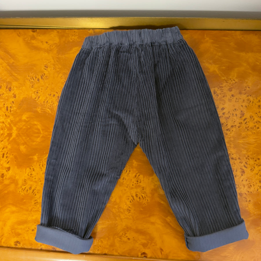 Pantalone in velluto a coste navy