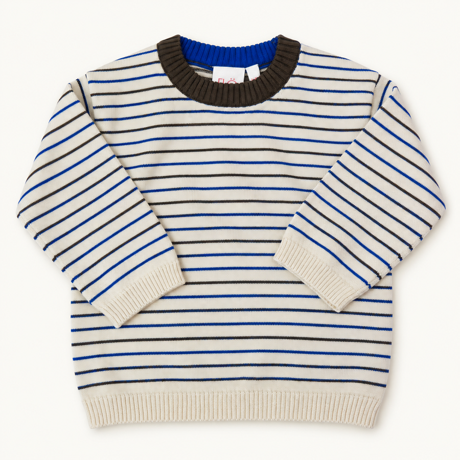 Maglione Storm a righe – Cream-Mosswood
