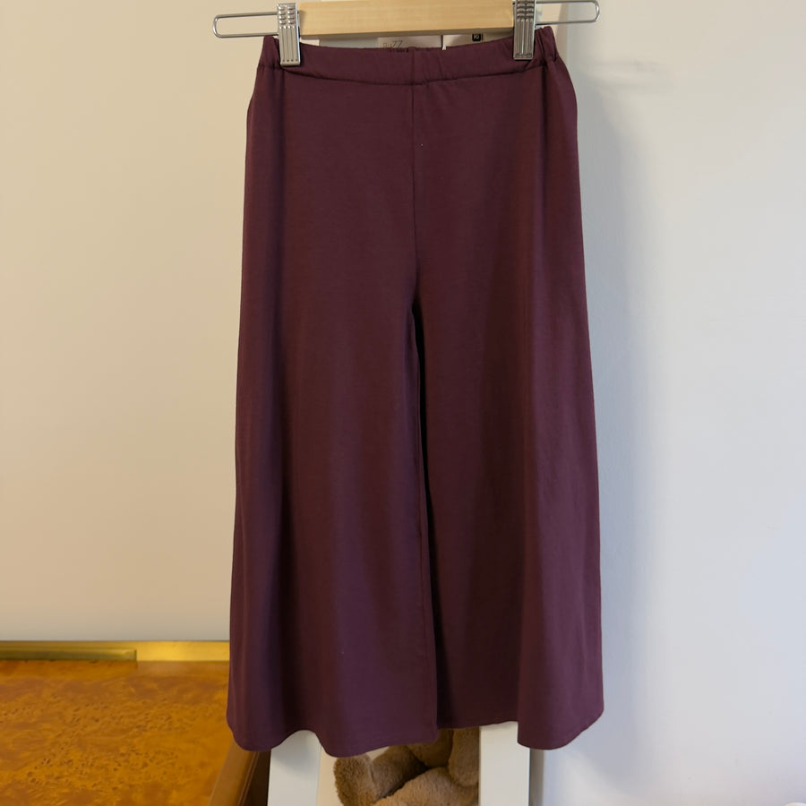 Pantalone Palazzo in Jersey di Cotone – Effetto Gonna, Morbido ed Elegante - Borgogna