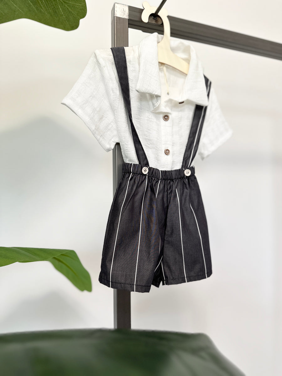 camicia vichy manica corta white